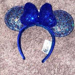 Minnie Mouse ears sequin blue